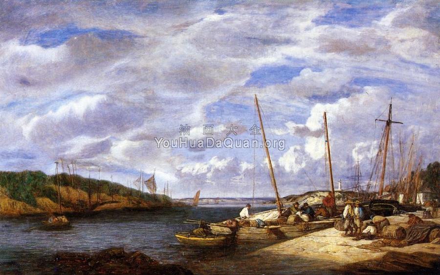 Douarnenez, Fishing Boats at Dockside - 尤金·布丹